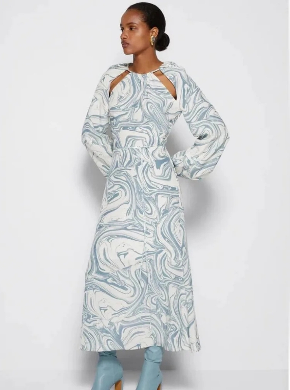 Jonathan Simkhai Baltic Printed Marble Dress